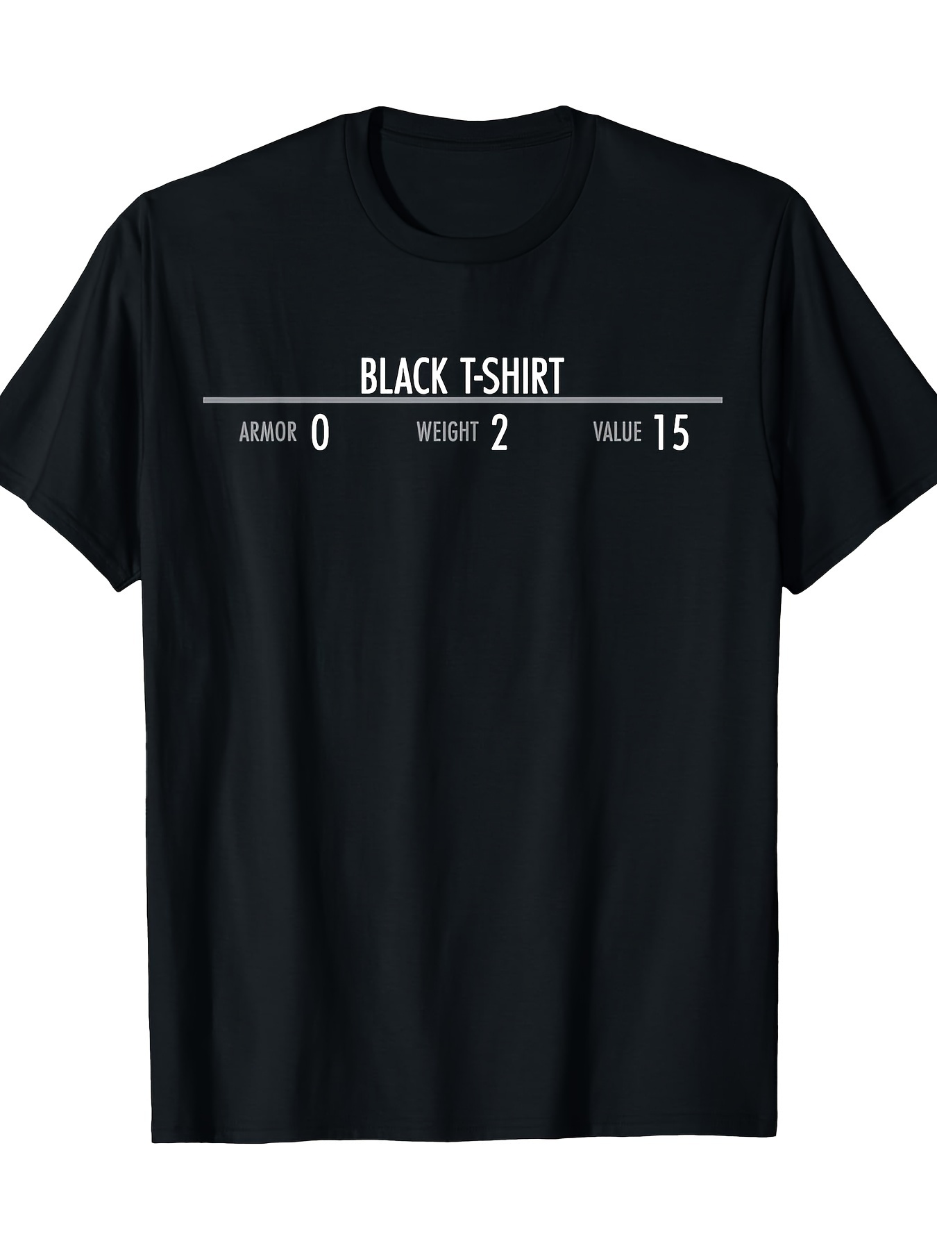 Esports Gaming Shirts - Skyrim Armor Stats Graphic Tee Funny