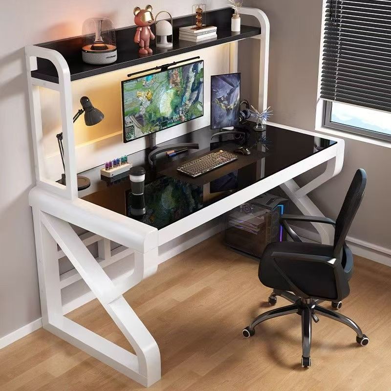 Esports Gaming Design - Integrated Gaming Desk With Tempered Glass
