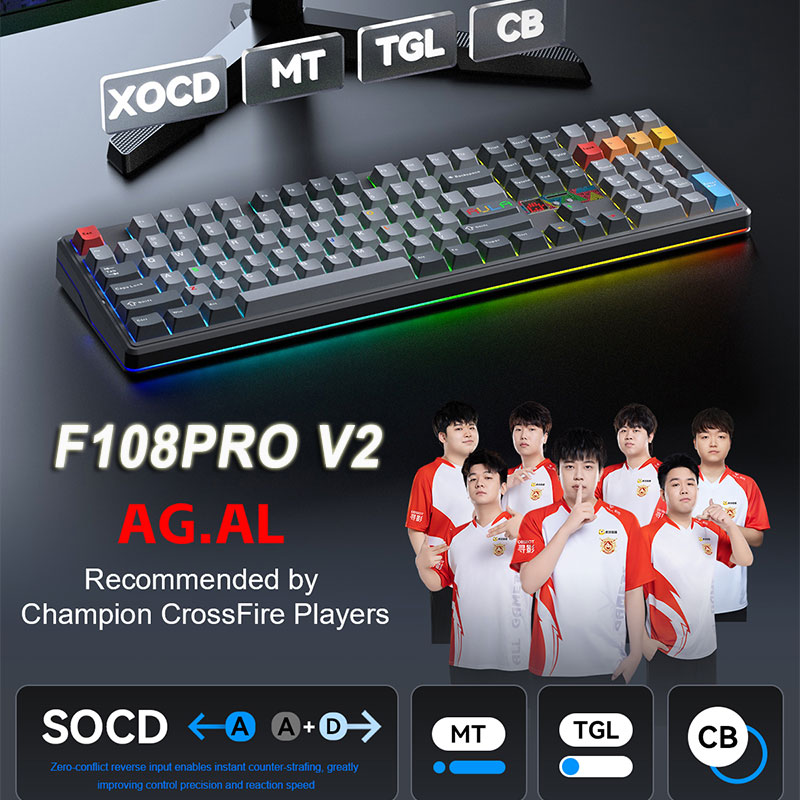 AULA F108 Pro V2 100% Layout M - đánh giá và giá Esports Gaming Uk