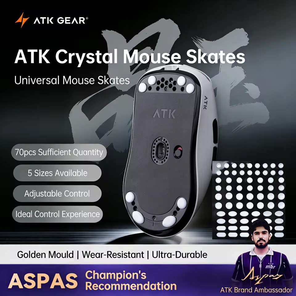 ATK Crystal Jade Mouse Skates  - đánh giá và giá Esports Gaming Pcs