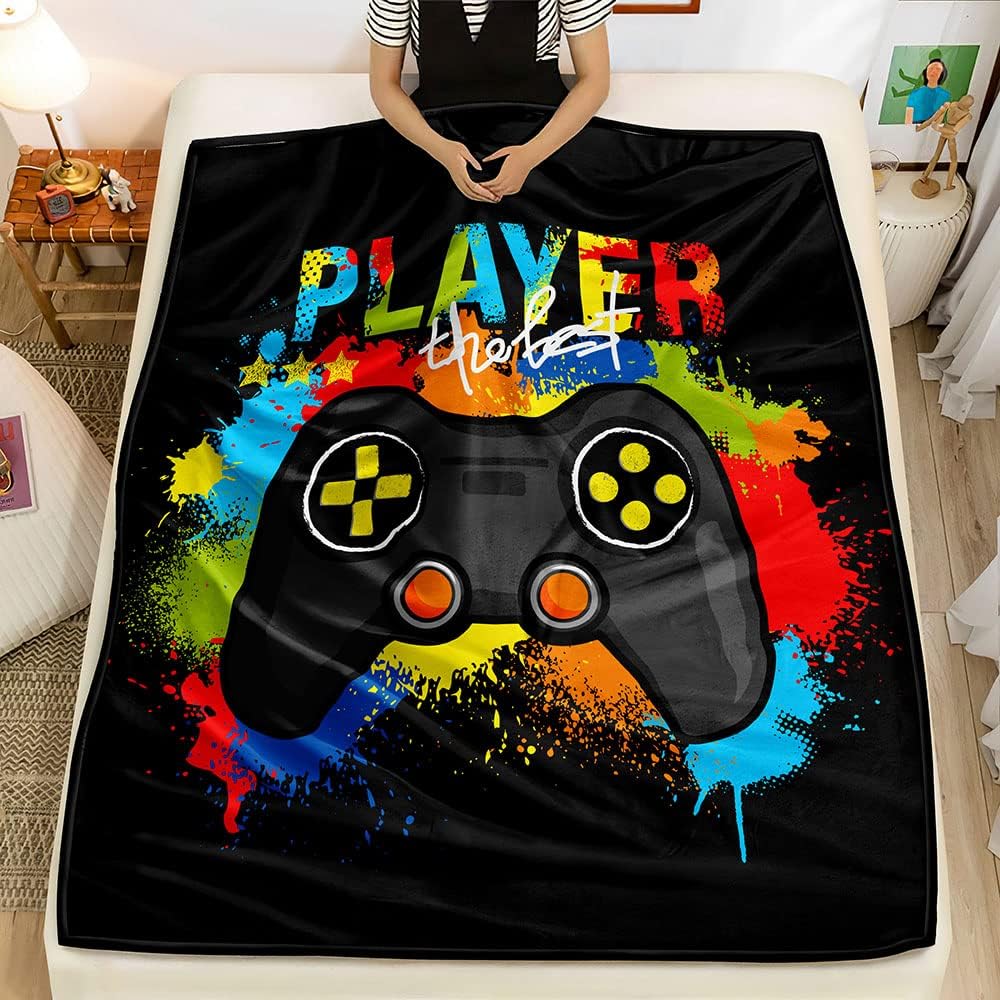 Gaming Graphic Fleece Throw Bl - đánh giá và giá Esports Gaming Bed