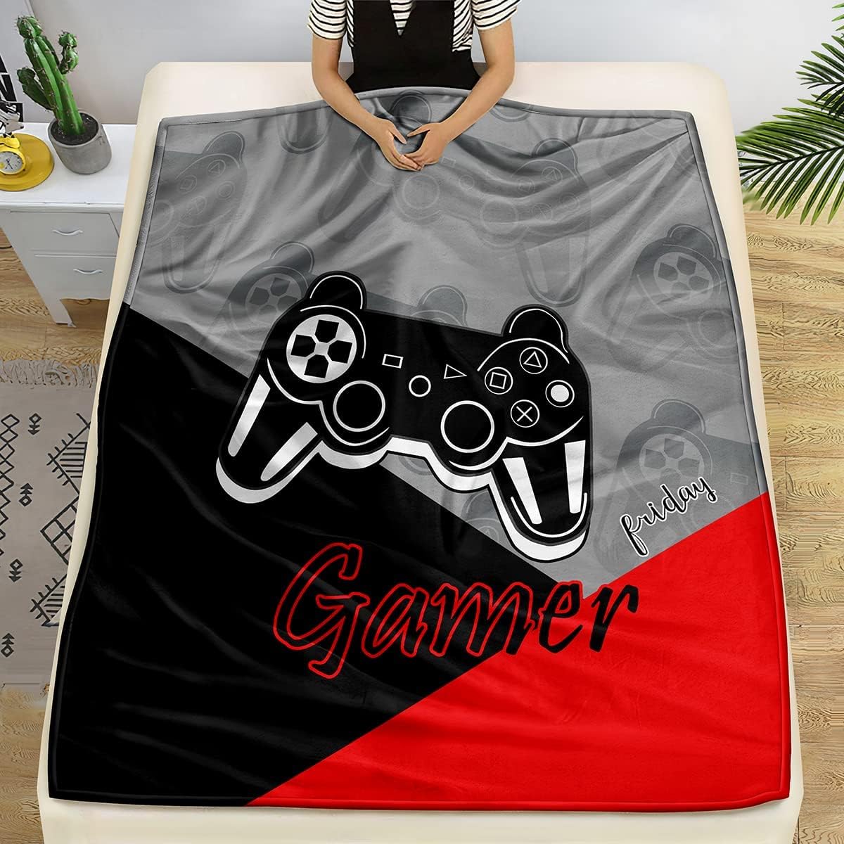 Jumbo Gaming Fleece Throw Blan - đánh giá và giá Esports Gaming Bed