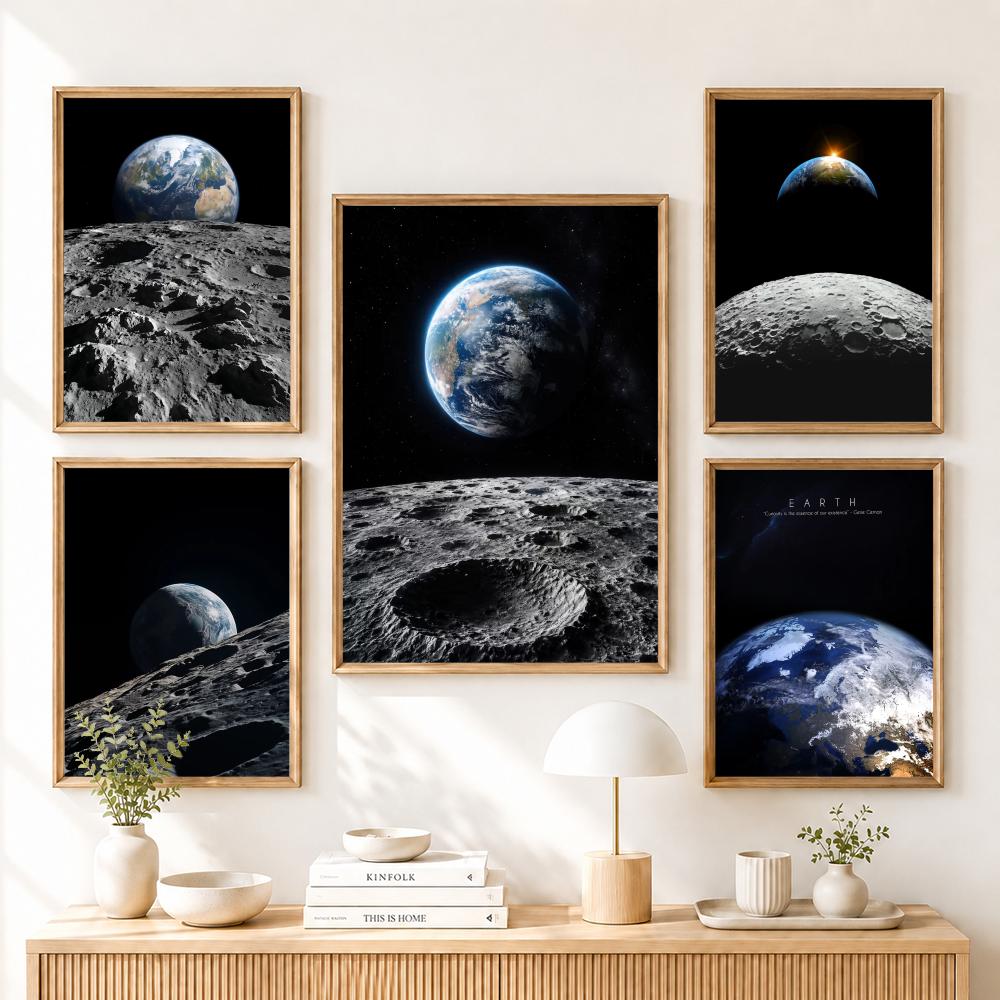 Earth and Moon Painting Canvas - đánh giá và giá Esports And Gaming Lounge