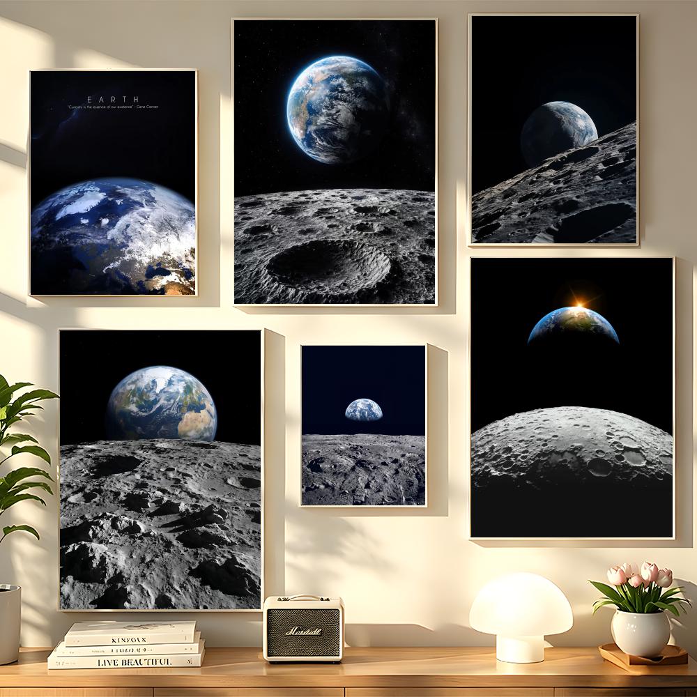 Earth and Moon Painting Canvas - đánh giá và giá Esports And Gaming Lounge