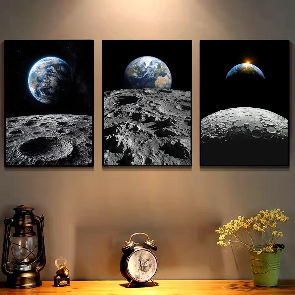 Earth and Moon Painting Canvas - đánh giá và giá Esports And Gaming Lounge